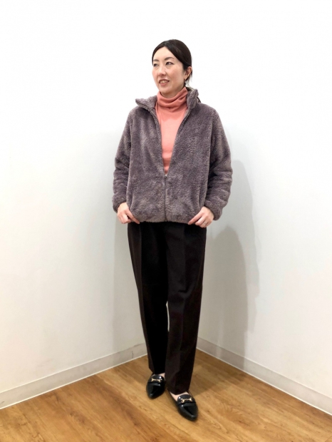 Куртка на молнии UNIQLO из искусственного меха 1159828547 (Коричневый XS)