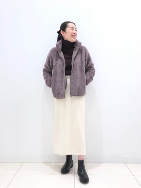 Куртка на молнии UNIQLO из искусственного меха 1159828547 (Коричневый XS)
