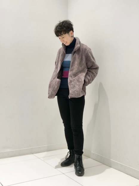 Куртка на молнии UNIQLO из искусственного меха 1159828547 (Коричневый XS)
