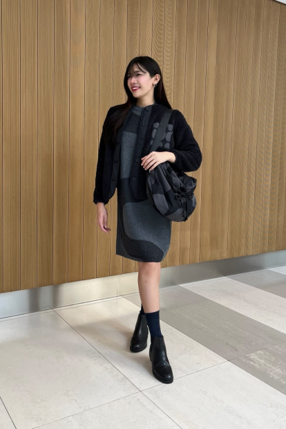 Куртка из экомеха Uniqlo на пуговицах 1159833660 (Черный XL)