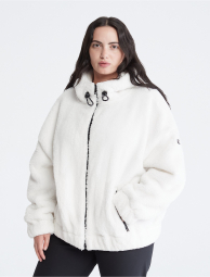 Куртка на молнии Calvin Klein из искусственного меха 1159778471 (Белый, 2X)