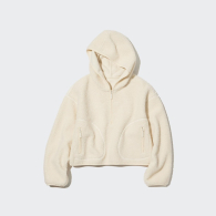 Куртка-пуловер UNIQLO с капюшоном 1159780428 (Молочный, S)