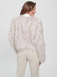 Женская куртка GUESS шубка из искусственного меха 1159794674 (Молочный, XL)