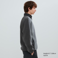 Флисовая куртка на молнии UNIQLO 1159796678 (Серый, S)