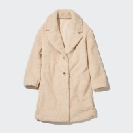 Плюшевое пальто Uniqlo Teddy на флисе 1159797608 (Бежевый, XL)