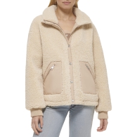 Женская куртка шерпа Levi's теплая на молнии 1159805893 (Бежевый, XXL)