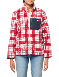 Куртка из шерпы Tommy Hilfiger толстовка 1159838075 (Красный/Молочныйй M)