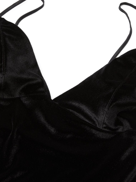 Платье домашнее Victoria's Secret бархатное 1159795899 (Черный, L)