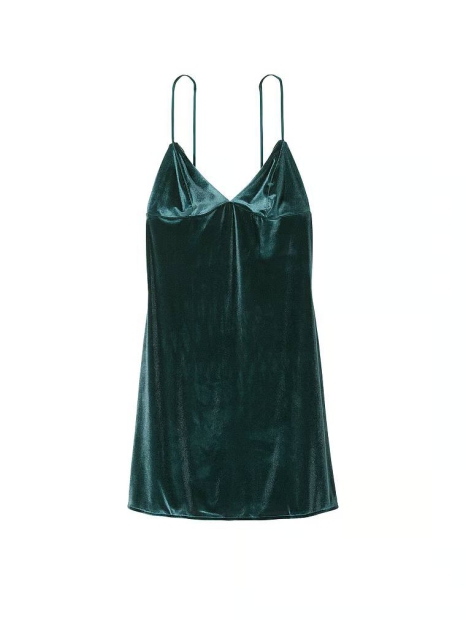 Платье домашнее Victoria's Secret бархатное 1159798034 (Зеленый, M)