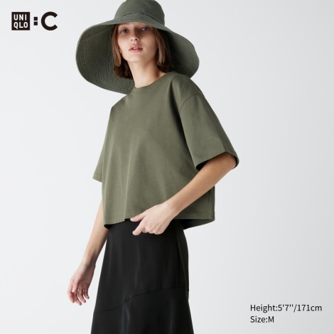 Жіноча панама UNIQLO із захистом від ультрафіолету 1159811645 (Зелений, One size)