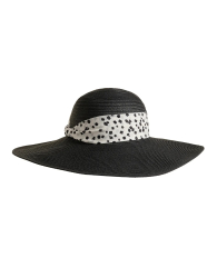 Женская соломенная шляпа Karl Lagerfeld Paris 1159777289 (Черный, One size)