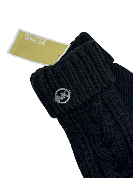 Вязаные варежки Michael Kors с логотипом 1159793694 (Черный, One size)