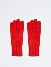 Женские вязаные перчатки Calvin Klein 1159778564 (Красный, One size)