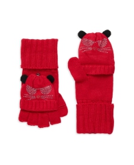 Женские вязаные варежки Karl Lagerfeld Paris перчатки 1159795623 (Красный, One size)