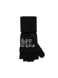 Женские вязаные варежки Karl Lagerfeld Paris перчатки 1159832922 (Черный One size)