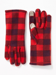 Красные женские флисовые перчатки Old Navy для смартфона art342379