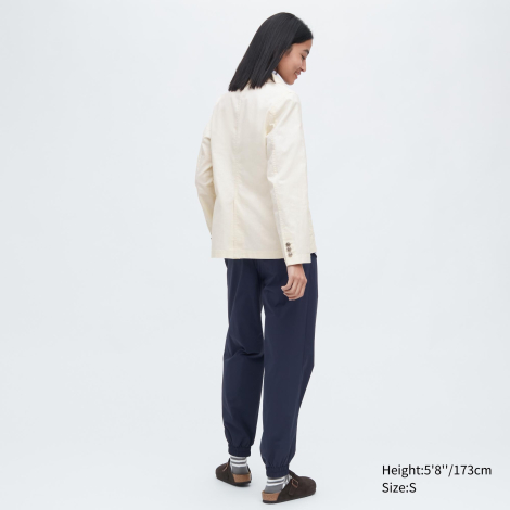 Летний льняной пиджак Uniqlo 1159785402 (Белый, XS)