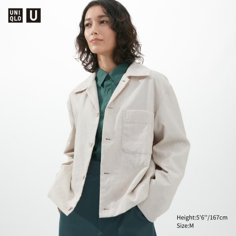 Куртка-рубашка премиум серии Uniqlo U 1159786801 (Бежевый, L)