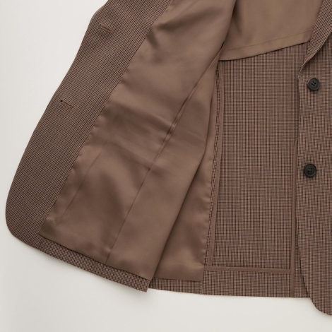Стильный пиджак UNIQLO на пуговицах 1159797982 (Коричневый, XXL)