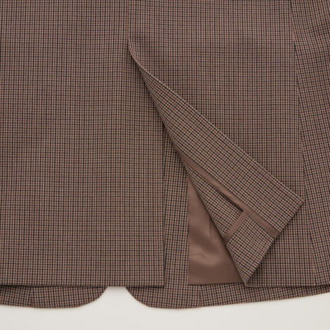 Стильный пиджак UNIQLO на пуговицах 1159796788 (Коричневый, L)