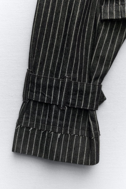 Укороченный женский жакет ZARA 1159803101 (Черный, M)