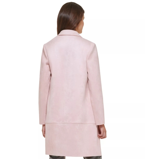 Женское стильное пальто из экозамши Tommy Hilfiger 1159810044 (Розовый, XS)