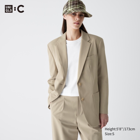 Классический пиджак UNIQLO на пуговицах 1159811244 (Бежевый, M)