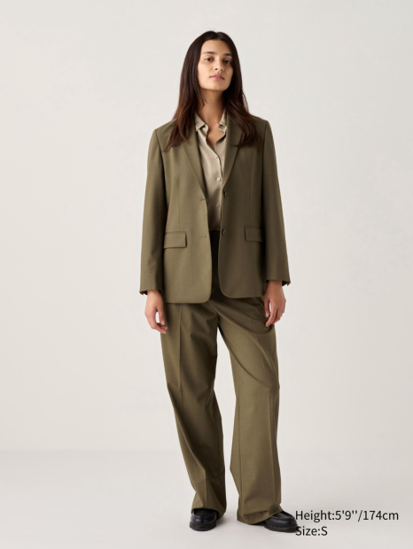 Класичний піджак UNIQLO на гудзиках 1159811245 (Бежевий, L) 1159830844 (Оливковий M)