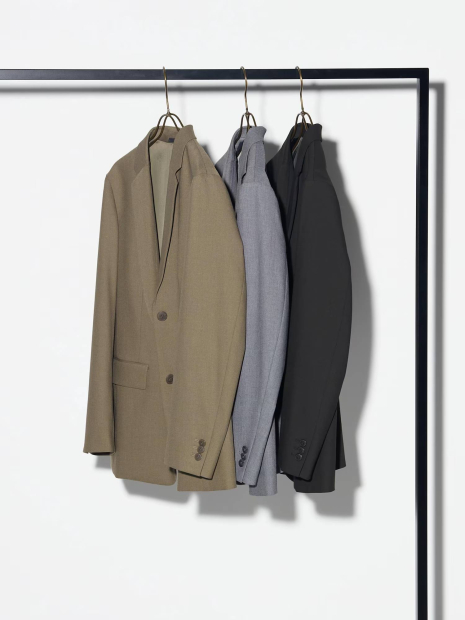 Классический пиджак UNIQLO на пуговицах 1159832805 (Серый XS)