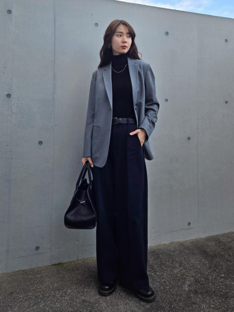 Классический пиджак UNIQLO на пуговицах 1159832805 (Серый XS)