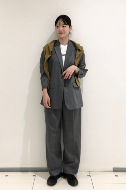 Классический пиджак UNIQLO на пуговицах 1159832805 (Серый XS)