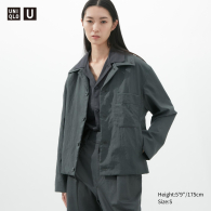 Куртка-рубашка премиум серии Uniqlo U 1159786636 (Серый, S)