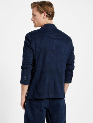 Классический мужской пиджак с принтом GUESS на пуговицах 1159787921 (Синий, XL)