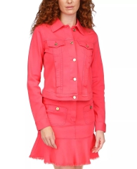 Женская джинсовая куртка Michael Kors эластичная джинсовка 1159794466 (Розовый, M)