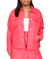 Женская джинсовая куртка Michael Kors эластичная джинсовка 1159794466 (Розовый, M)