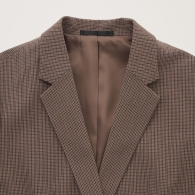 Стильный пиджак UNIQLO на пуговицах 1159797982 (Коричневый, XXL)