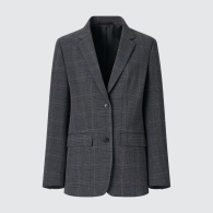 Стильный пиджак UNIQLO на пуговицах 1159795983 (Серый, M)
