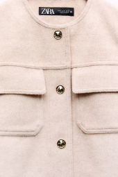 Мягкий женский жакет ZARA на кнопках 1159798418 (Розовый, L)