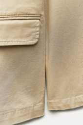 Жіночий піджак ZARA на гудзиках 1159803401 (Бежевий, L)