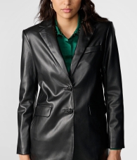 Женский пиджак Karl Lagerfeld Paris из искусственной кожи 1159805254 (Чорний, 2)