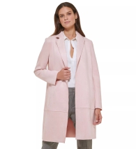 Жіноче стильне пальто з екозамші Tommy Hilfiger 1159810044 (Розовий, XS) 1159810044 (Рожевий, XS)