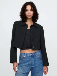 Укороченный женский пиджак GAP 1159834863 (Черный S)