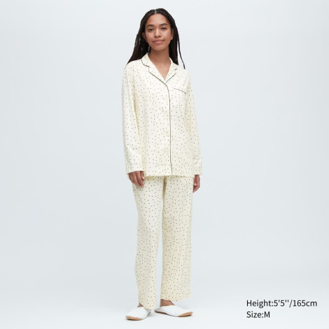 Пижама Uniqlo комплект рубашка и штаны 1159788238 (Белый, XL)