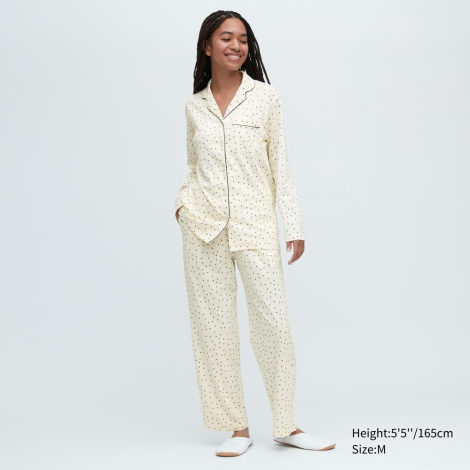 Пижама Uniqlo комплект рубашка и штаны 1159788238 (Белый, XL)