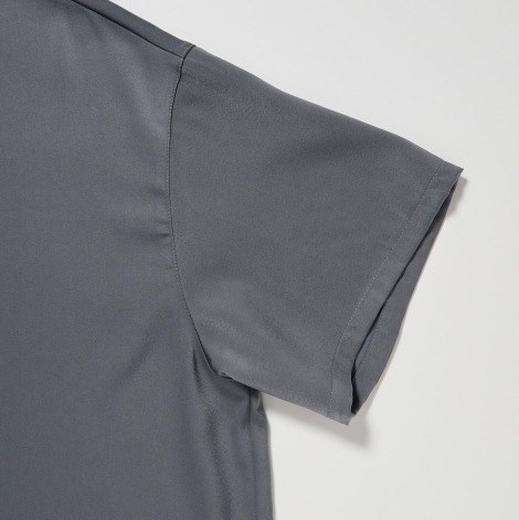 Женская пижама Uniqlo комплект рубашка и шорты 1159802982 (Серый, M)