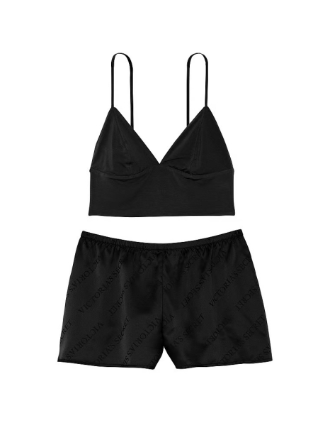 Домашний комплект пижама Victoria’s Secret топ и шорты 1159795098 (Черный, L)