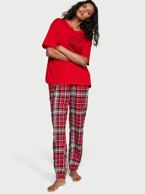 Домашний комплект пижама Victoria’s Secret футболка и штаны 1159800025 (Красный, M)