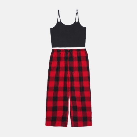 Пижама Victoria’s Secret майка и штаны 1159795382 (Красный/Черный, XL/XXL)