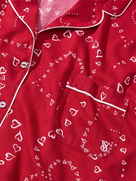 Фланелевая женская пижама Victoria's Secret рубашка и брюки 1159803589 (Красный, M)