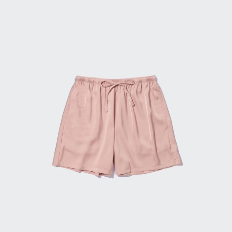 Женская пижама Uniqlo комплект рубашка и шорты 1159804650 (Розовый, L)